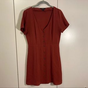 Red Button Up Forever 21 Dress